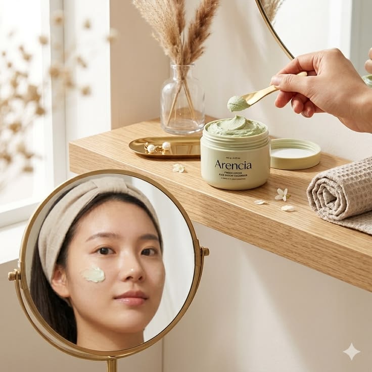 Arenica Fresh Green Rice Mochi Cleanser – Made in Korea Gentle & Nourishing Face Cleanser