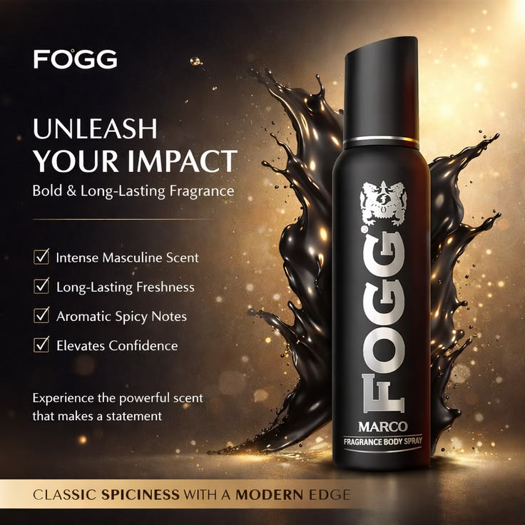 Fogg Fresh Woody Fragrance Body Spray – Long Lasting Freshness for Men