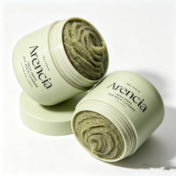 Arenica Fresh Green Rice Mochi Cleanser – Made in Korea Gentle & Nourishing Face Cleanser