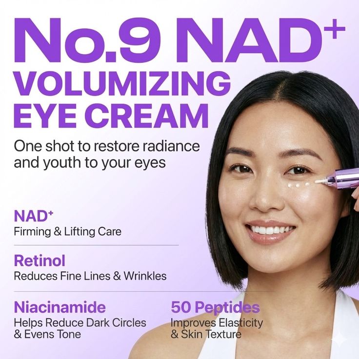 Numbuzin No.9 NAD+ Retinol Volumetox Eye Cream 10ml – Anti-Aging Eye Care Solution