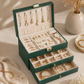 Luxury Leather Jewelry Storage Organizer Box