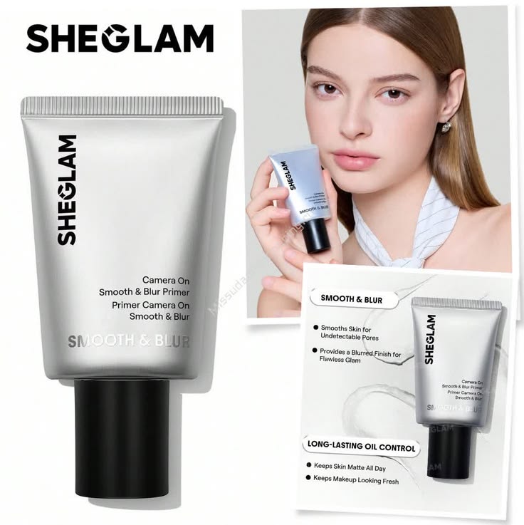 SHEGLAM Camera On Smooth & Blur Primer – Flawless Makeup Base for Smooth Skin