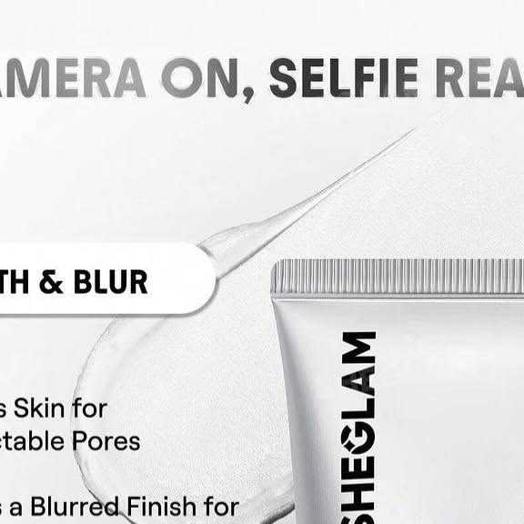 SHEGLAM Camera On Smooth & Blur Primer – Flawless Makeup Base for Smooth Skin