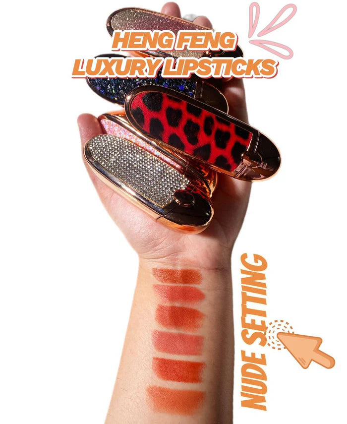 Heng Fang Mirror Matte Lipstick 12 PCS Set – Elegant Colors with a Smooth Matte Finish