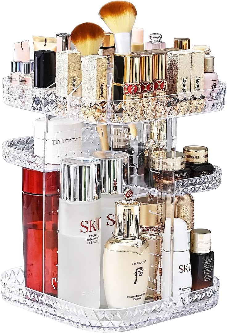 360° Rotating Makeup Organizer Storage Rack