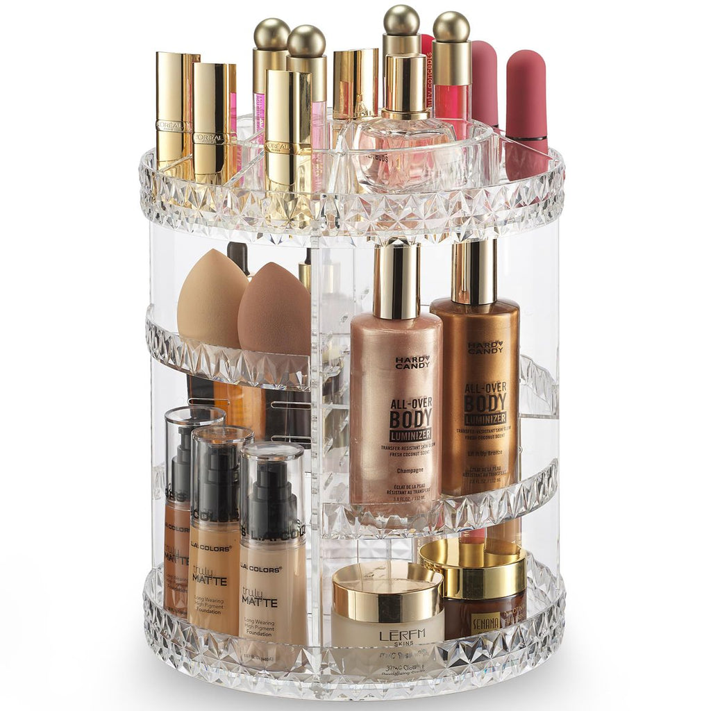 360° Rotating Makeup Organizer Storage Rack
