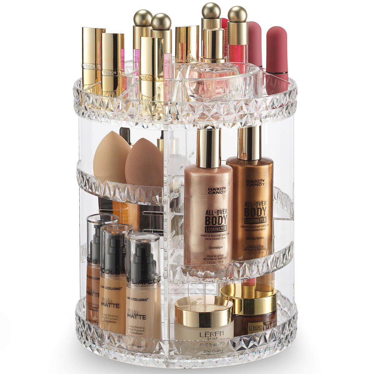 360° Rotating Makeup Organizer Storage Rack